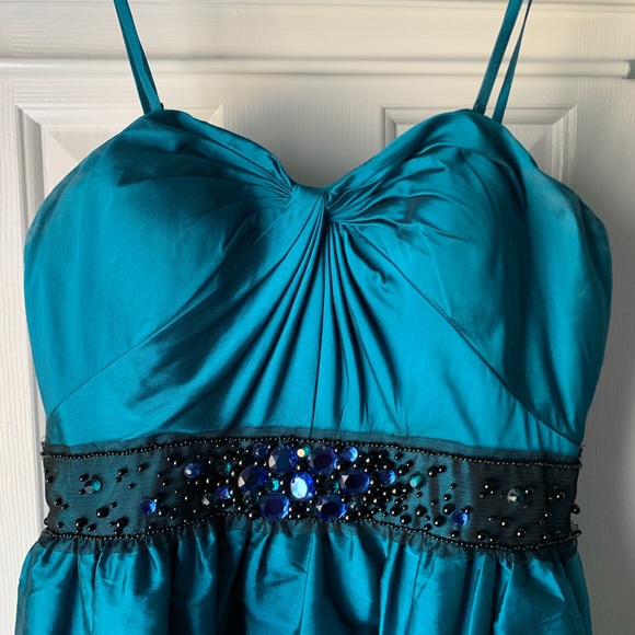 Blue Adrianna Papell Dress, Worn Once - Picture 3 of 4